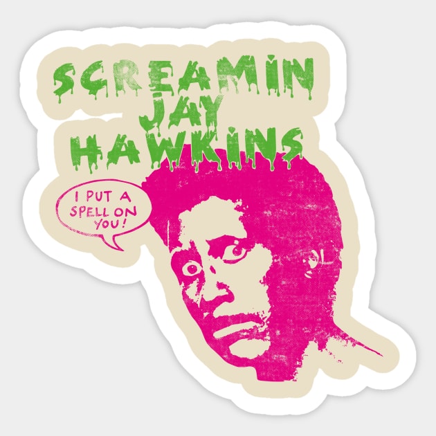 screamin jay hawkins Sticker by HAPPY TRIP PRESS